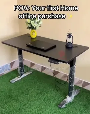 Black Electric  Adjustable Home Office Study Desk