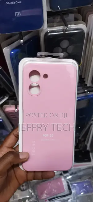 Tecno Pop 20 Pink Protective Matte Silicone Phone Case