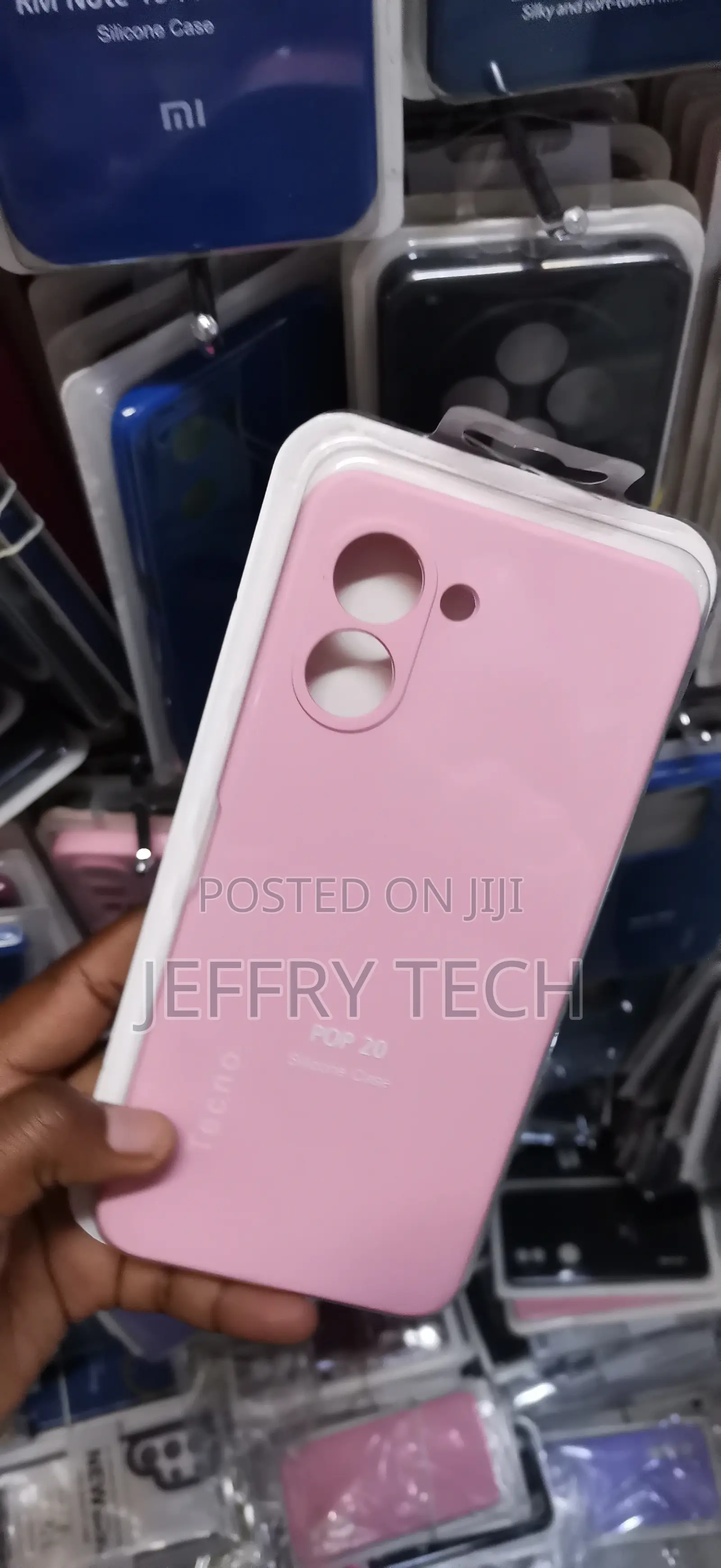 Tecno Pop 20 Pink Protective Matte Silicone Phone Case