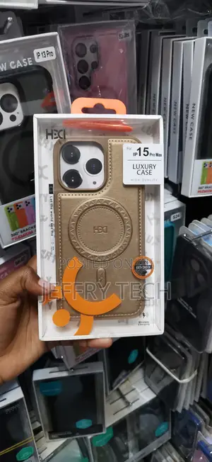 iPhone15 Pro Max Bronze or Gold Magnetic Leather Case