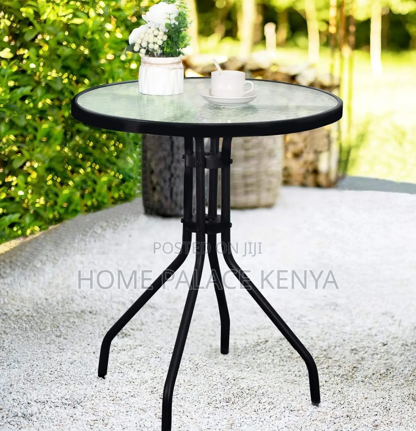 Coffee Table: Metallic Base Home Glass Table