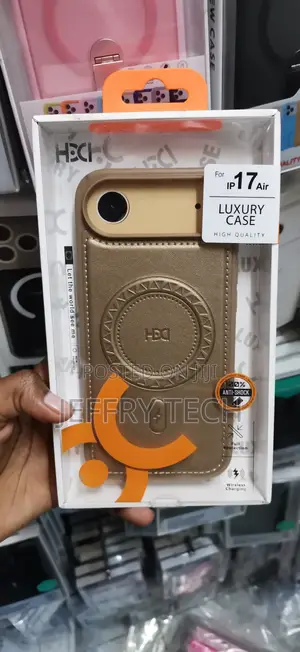iPhone 17 Air Matte-Textured Back, Faux-Leather Finish Cover