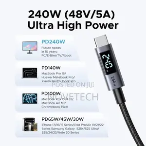 Ugreen 240w Usb Type C to Usb C Cable Pd3.1 Supercharge