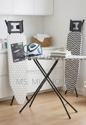 Strong Unique Chevron Pattern Ironing Board With An Iron Rest
