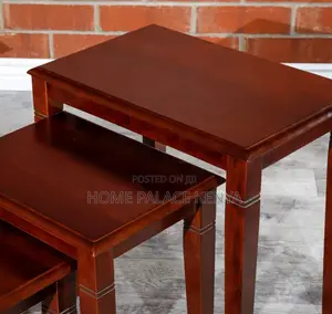 Table Set; 3 Layer Wooden Coffee Stools