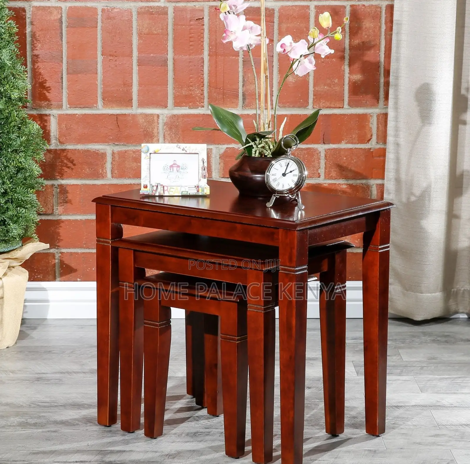 Table Set; 3 Layer Wooden Coffee Stools