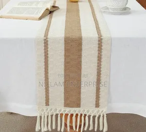 Bohemian Style Table Runner. With Tassels
