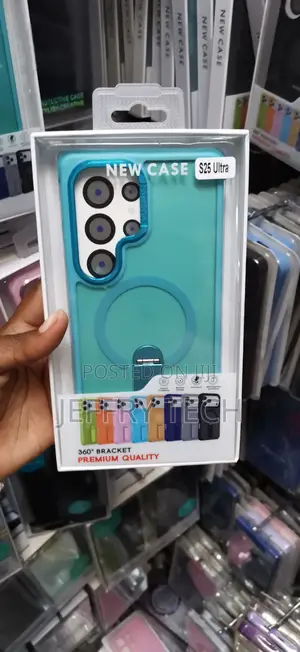 Samsung Galaxy S25 Ultra (Cyan) "360° Bracket" Magnetic Case-Teal