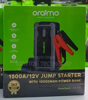 Oraimo Power 1500a 12v Car Jump Starter With 10,000mah Powerbank