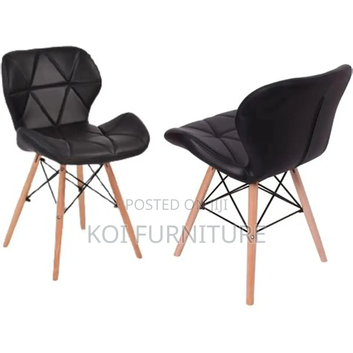 Dining Chairs; Leather Eames Modern Dining Chair