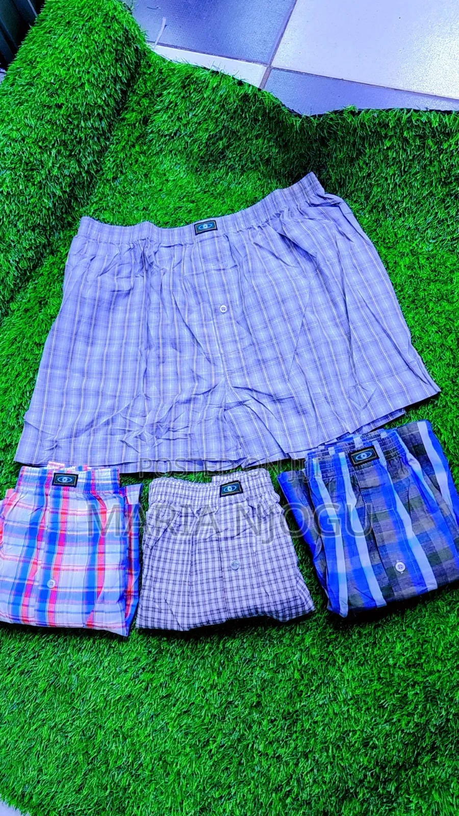 Men Cotton Checked Boxers