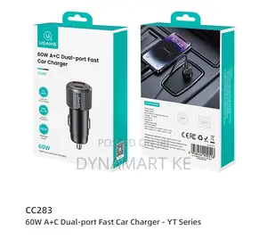 Usams 60w A+C Dual-port Fast Car Charger