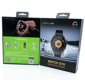 Calus Watch Gt6 Smartwatch With 3 Interchangeable Straps.