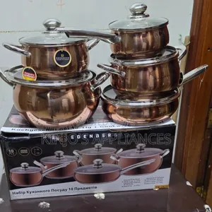 10 Pieces Gold Edenburg Eb-2423 Stainless Steel Cookware Set