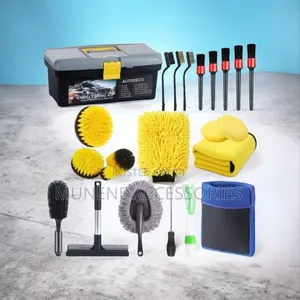 23pcs Car Wash Cleaning Tools Kit Drill Brush Set Brush Window Scraper