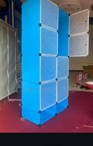 Portable 2-Column by 4 Plastic Wardrobe