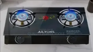 Ailyons Hot Sale 2 Burner Table Top Gas Cooker With a Glass Top