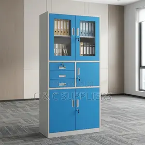 Glass Front Filling Cabinet With Safe