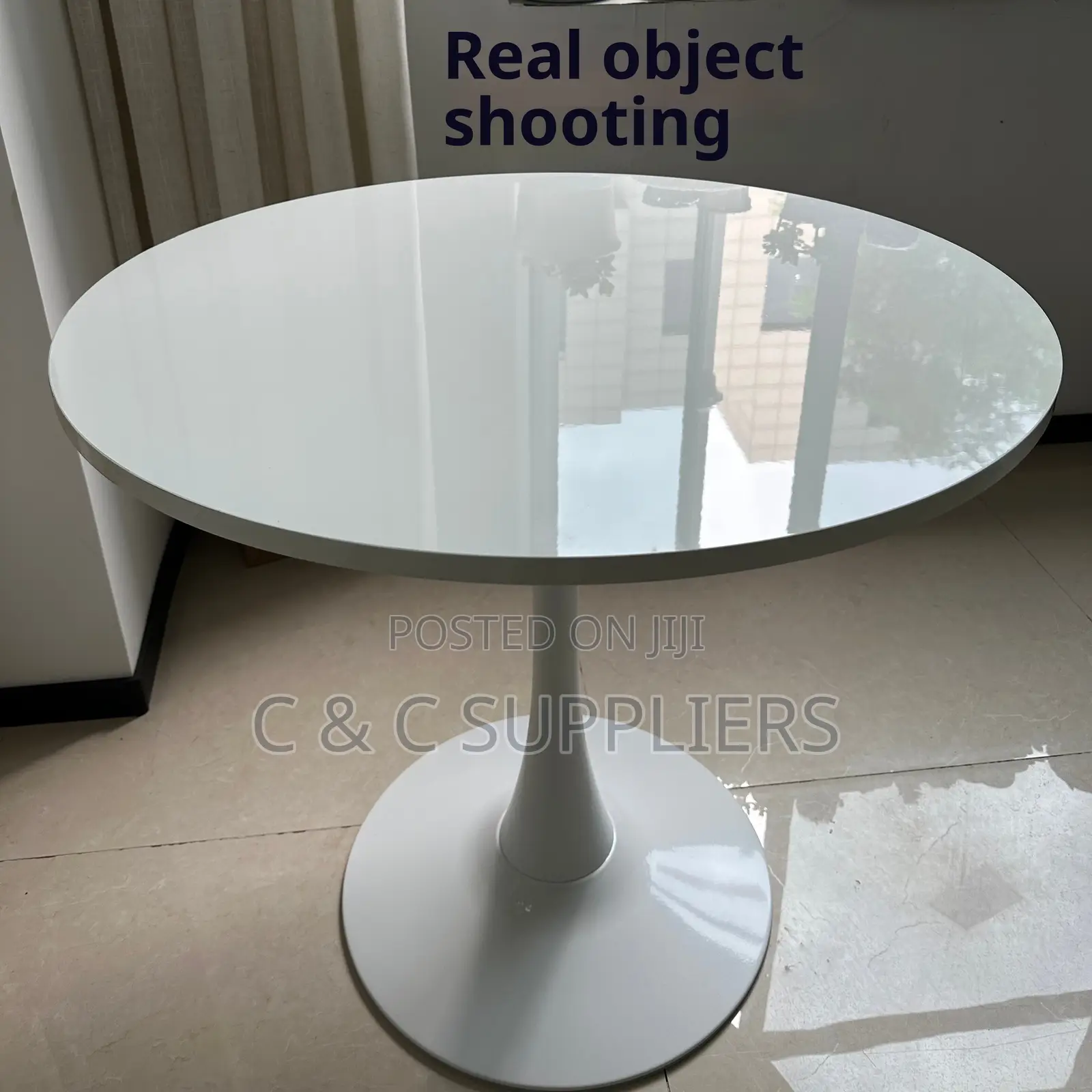 White Round Dining Table