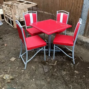 Red and White Restaurant Set or Hotel Powder Coated Set