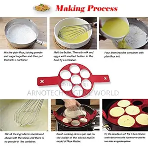 Silicone Pancake Egg Mold – 7‐Hole Non‐Stick Reusable