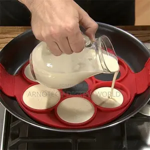 Silicone Pancake Egg Mold – 7‐Hole Non‐Stick Reusable