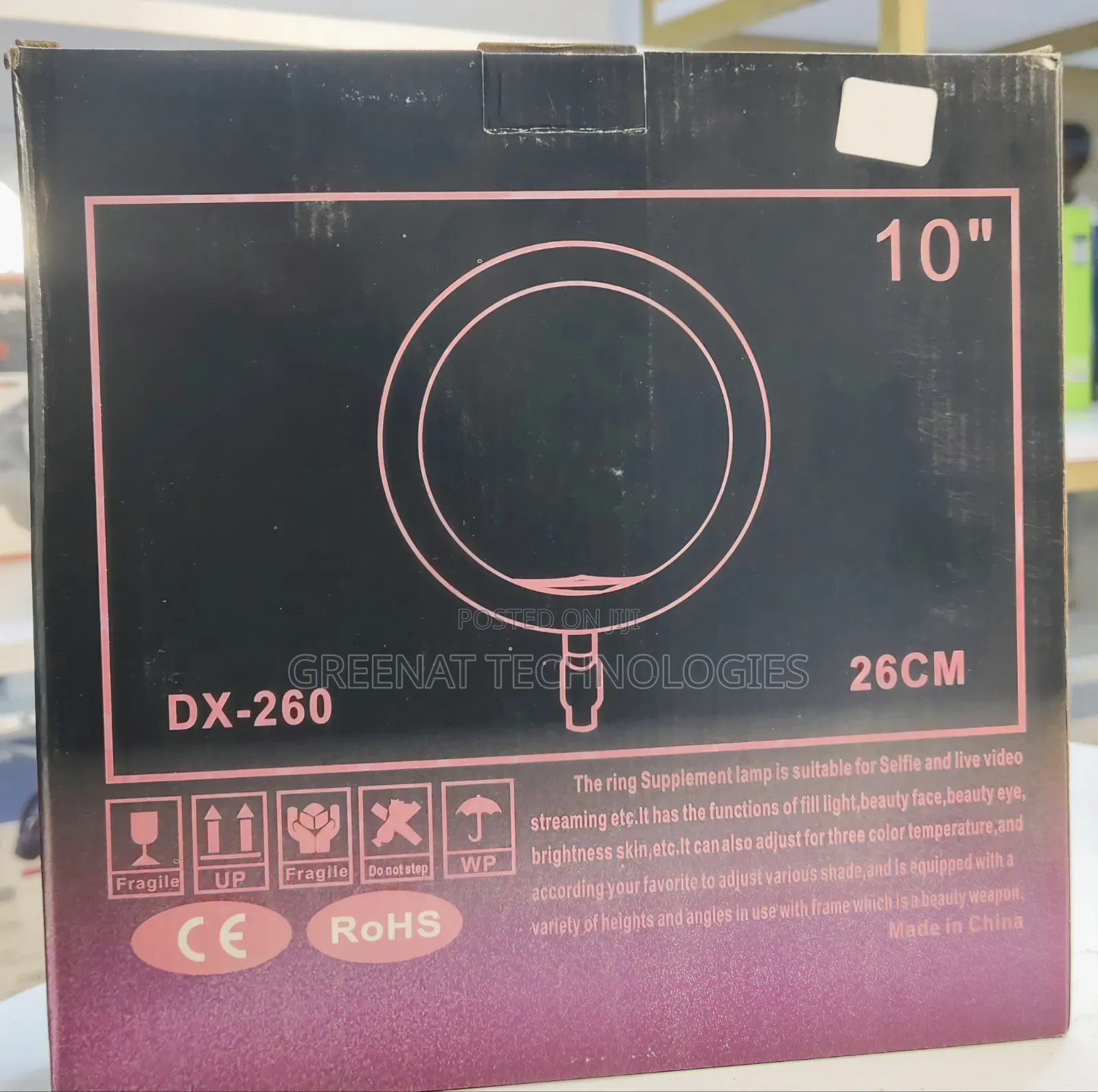 Generic Led Ring Light, 10 Inch Soft Ring Light With Tripod Dx-260