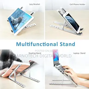 Metallic Adjustable Ergonomic Laptop Stand