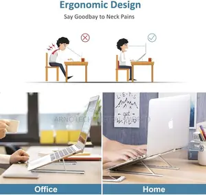 Metallic Adjustable Ergonomic Laptop Stand