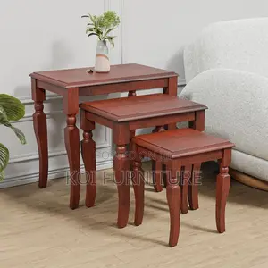 Coffee Table; Mahogany Nesting Coffee Table Set of 3
