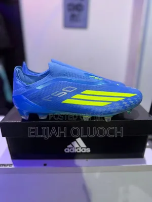 Adidas F50 Fg Laceless Ray Blue and Yellow Football Boots