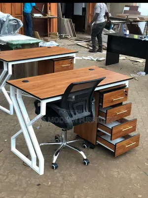 Wood Grain Office Desk