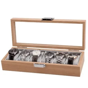 Bamboo 6 Slot Watch Organizer