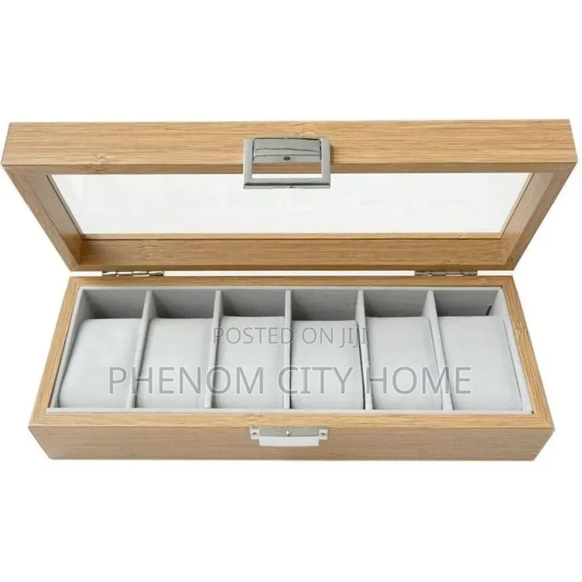 Bamboo 6 Slot Watch Organizer