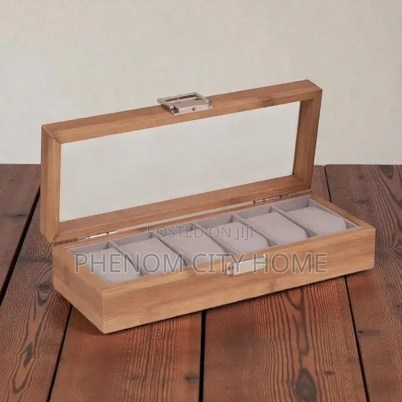 Bamboo 6 Slot Watch Organizer