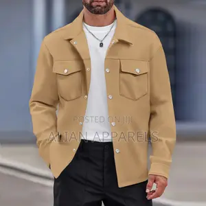 Men's Casual Sports Business Fleece Jacket for Spring Canvas