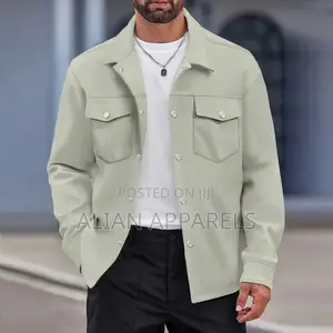Men's Casual Sports Business Fleece Jacket for Spring Canvas