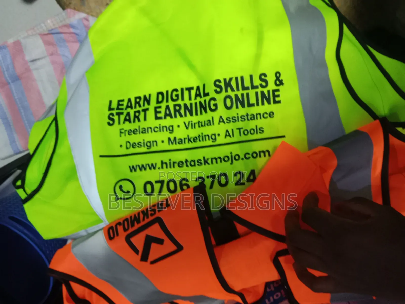 Luminous Green Reflector Jackets Printing