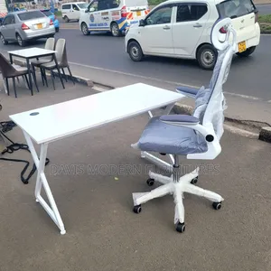 Rectangular Desk With X-Shaped Legs