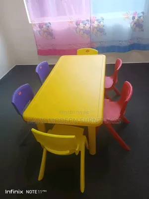 Bright Kid's Plastic Table and Chairs