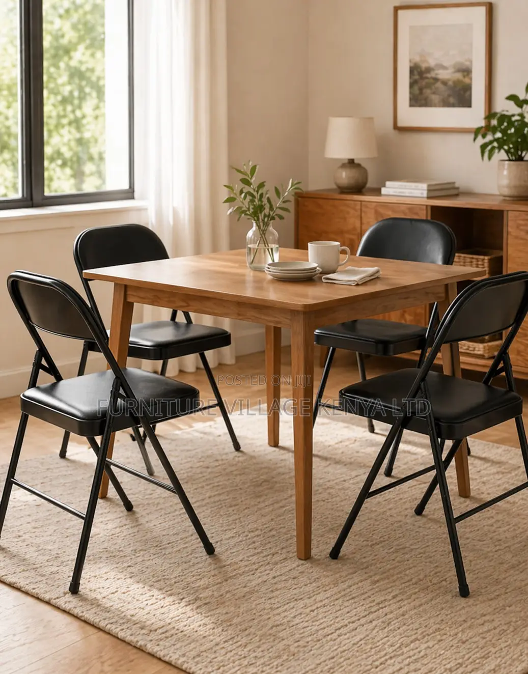 Black Foldable Study Seat