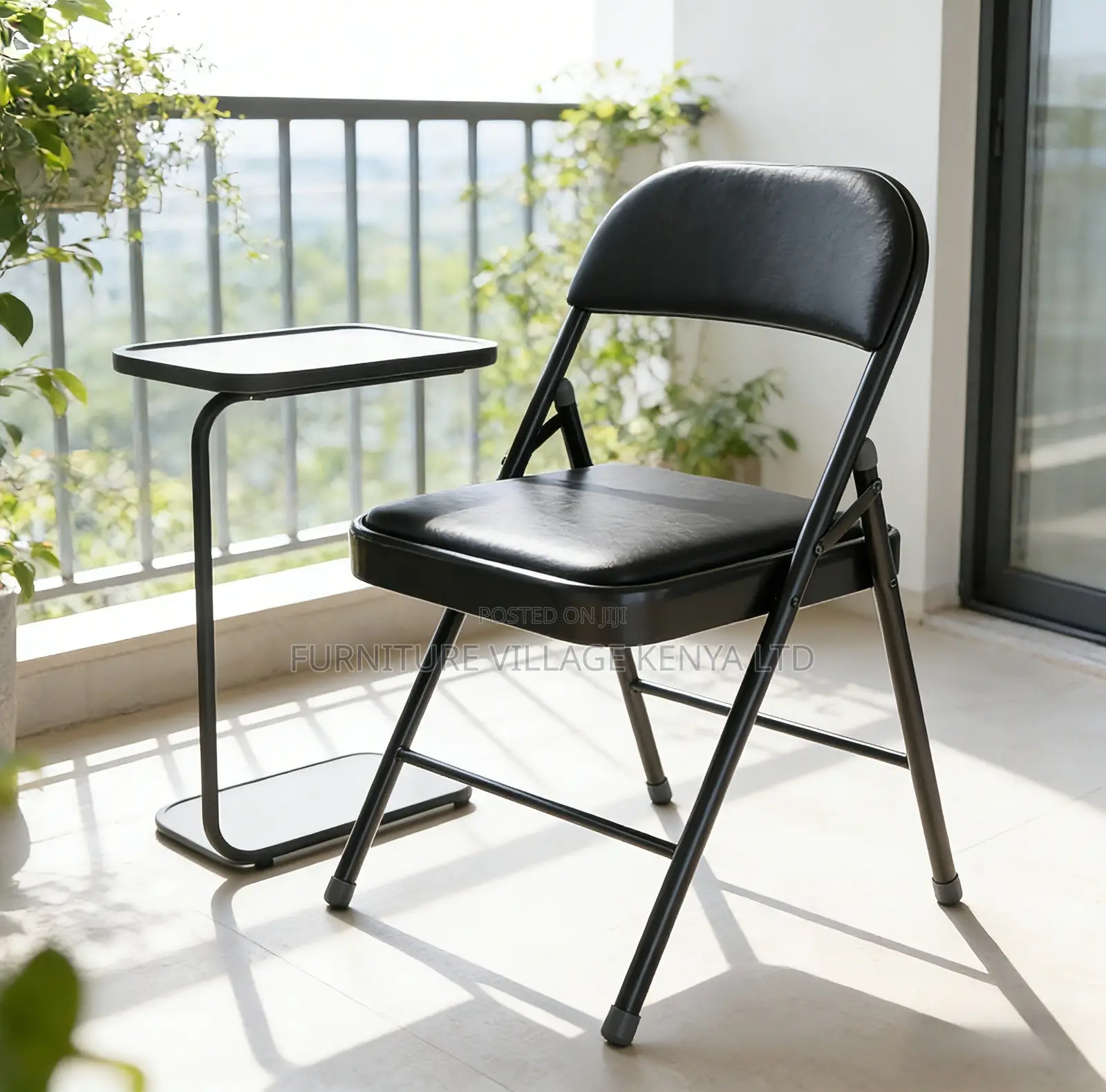 Black Foldable Study Seat