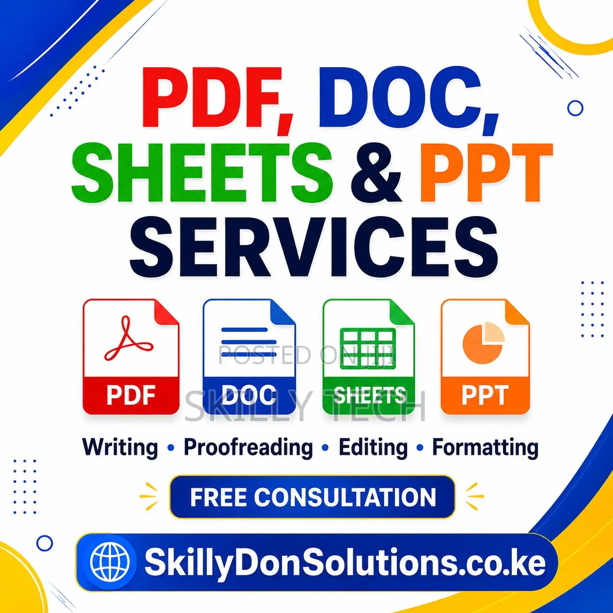 Pdf, Word, Excel PPT Editing Services