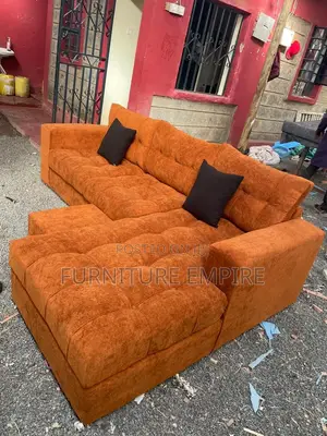 6-Seater Orange Bubble Sofa With Footrest