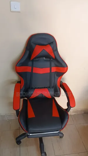 Black and Red Classic Gaming Chair Without Footrest