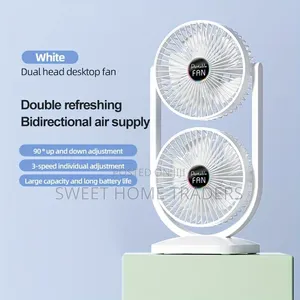 Double Head Rechargeable Fan
