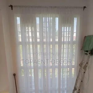 Staircase Windows Tall Sheer Curtains for Visibility
