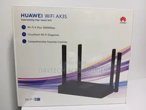 This Is a Huawei Wifi Ax3s Router a High-Speed Wi-Fi 6 Plus - Black