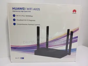 This Is a Huawei Wifi Ax3s Router a High-Speed Wi-Fi 6 Plus - Black