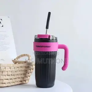 1080 Ml Stainless Steel Insulated Travel Mug With a Stainless Straw